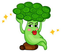 Little broccoli version English sticker #5602651