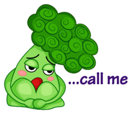 Little broccoli version English sticker #5602653