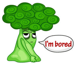 Little broccoli version English sticker #5602654