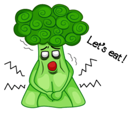 Little broccoli version English sticker #5602655