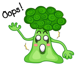 Little broccoli version English sticker #5602656