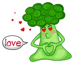 Little broccoli version English sticker #5602663