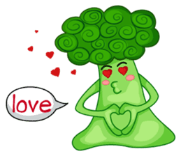 Little broccoli version English sticker #5602663