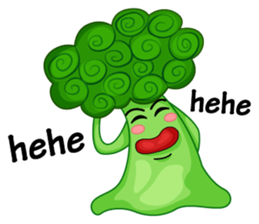 Little broccoli version English sticker #5602667