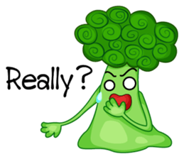 Little broccoli version English sticker #5602668