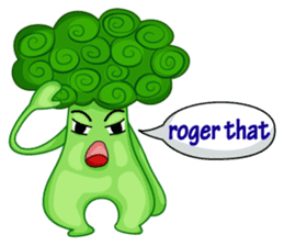 Little broccoli version English sticker #5602669