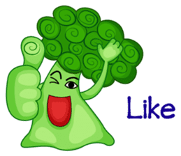 Little broccoli version English sticker #5602671