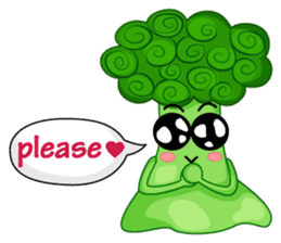 Little broccoli version English sticker #5602672