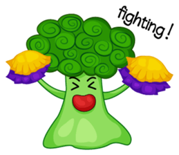 Little broccoli version English sticker #5602673