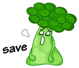 Little broccoli version English sticker #5602679