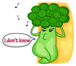 Little broccoli version English sticker #5602681