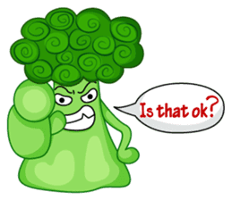 Little broccoli version English sticker #5602682