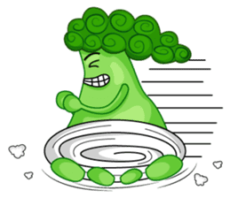 Little broccoli version English sticker #5602683