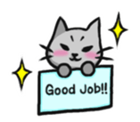 Russian blue cat!! sticker #5603301