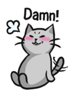 Russian blue cat!! sticker #5603310