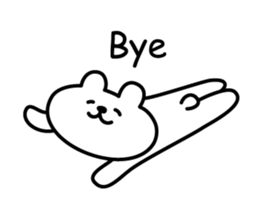 Bear lying down sticker #5604323