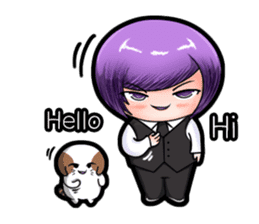 Purple and Grey Head Boys!(And Cat?) sticker #5604964
