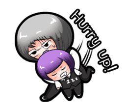 Purple and Grey Head Boys!(And Cat?) sticker #5604976
