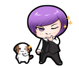 Purple and Grey Head Boys!(And Cat?) sticker #5604991