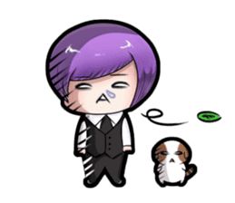 Purple and Grey Head Boys!(And Cat?) sticker #5605000