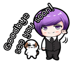 Purple and Grey Head Boys!(And Cat?) sticker #5605003