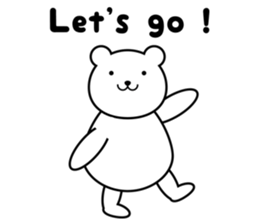 simple polar bear ! sticker #5605809