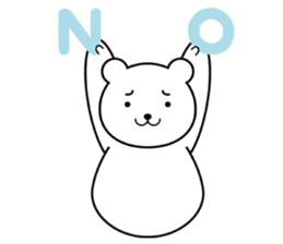 simple polar bear ! sticker #5605843