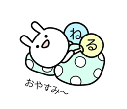 Fight! Rabbit with round fan sticker #5607836