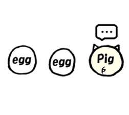 Daily life conversation of a piglet 2. sticker #5608197