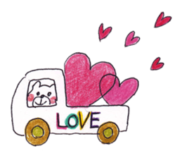 Home delivery of love sticker #5608687