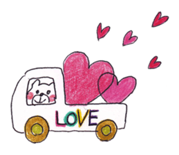 Home delivery of love sticker #5608687