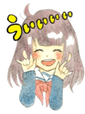 high school girls/track suit sticker #5609010