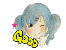 high school girls/track suit sticker #5609011