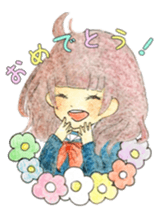 high school girls/track suit sticker #5609016