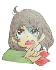 high school girls/track suit sticker #5609024