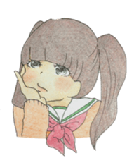 high school girls/track suit sticker #5609025