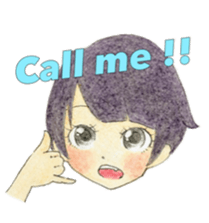 high school girls/track suit sticker #5609031