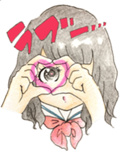 high school girls/track suit sticker #5609032