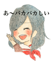 high school girls/track suit sticker #5609039