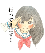 high school girls/track suit sticker #5609041