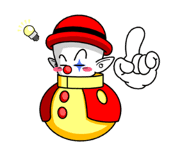 Whimsical clown sticker #5610771