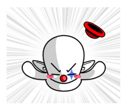 Whimsical clown sticker #5610781