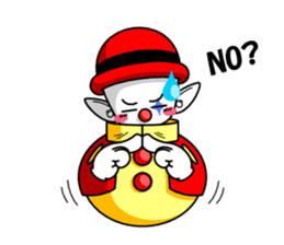 Whimsical clown sticker #5610794