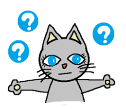 Big eyes of cat.2 sticker #5611565