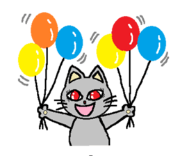 Big eyes of cat.2 sticker #5611585