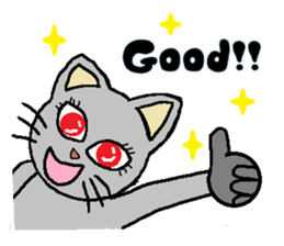 Big eyes of cat.2 sticker #5611601