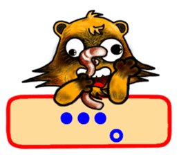 Mischievous raccoon dog 2 sticker #5611795