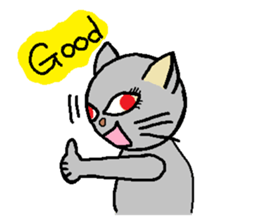 Big eyes of cat. sticker #5611834