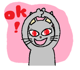 Big eyes of cat. sticker #5611838