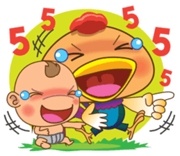 KooKai and friends consonants of Thai. sticker #5612743